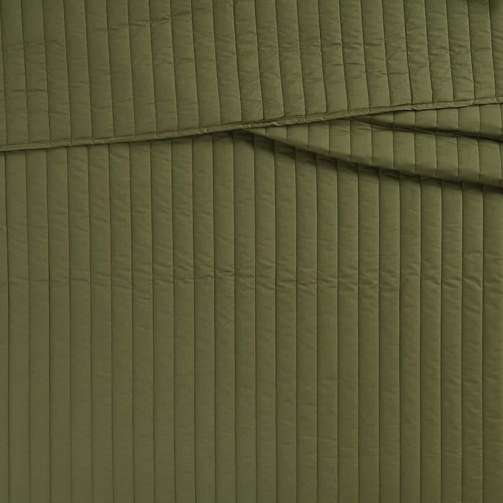 Brooklyn Loom Oversized Cotton Percale 3 Piece Quilt Set