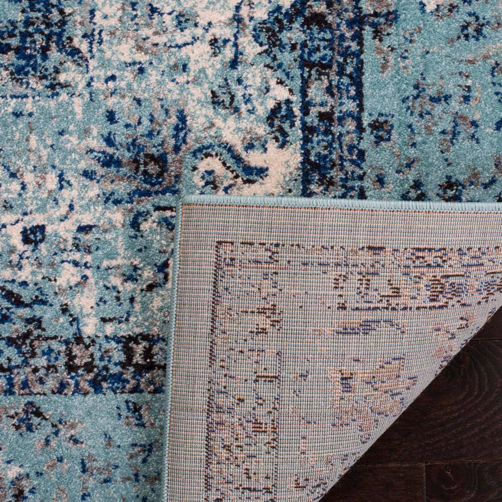 SAFAVIEH Evoke Teale Traditional Bordered Area Rug, Light Blue, 9' x 12'