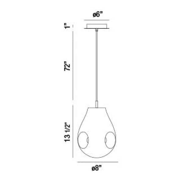Eurofase Lighting - Benalto - 1 Light Pendant - 13.5 Inches Wide by 8 Inches