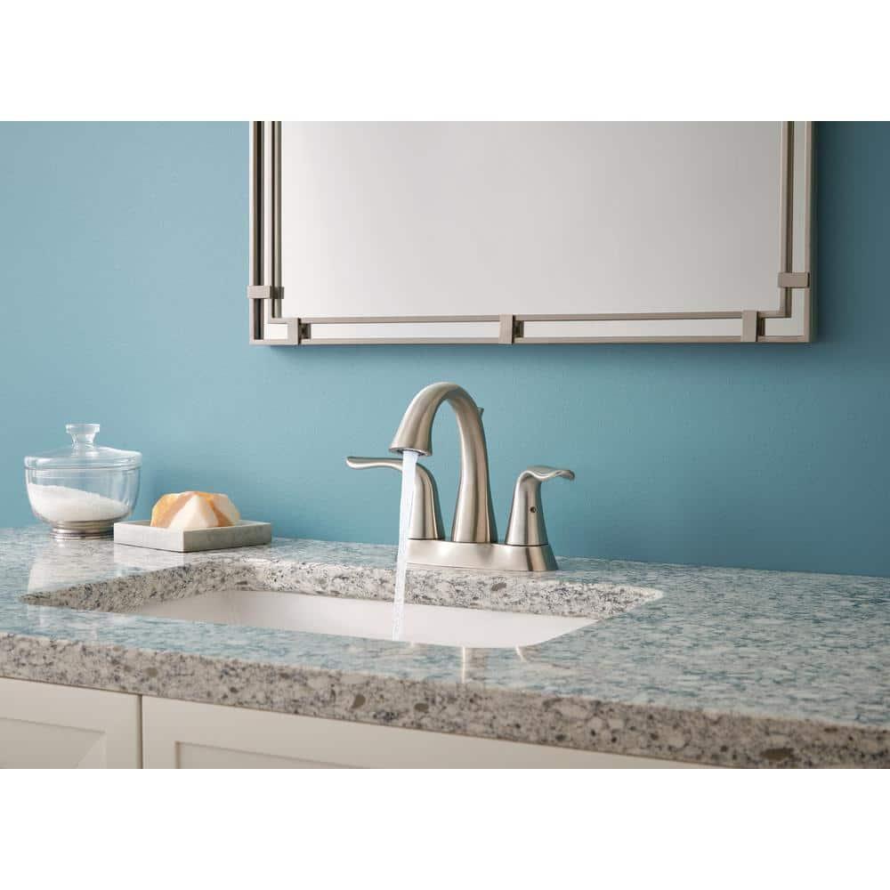 Lahara Centerset Bathroom Faucet with Drain Assembly, 2-handle Bathroom Sink Faucet