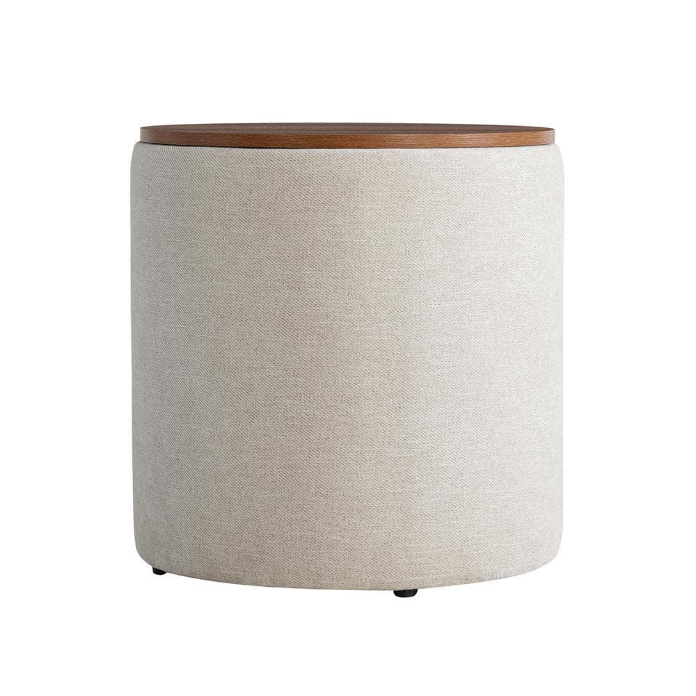 Studio Living Auckland Modern Nesting Storage Ottoman 2-Piece Set, Linen Fabric