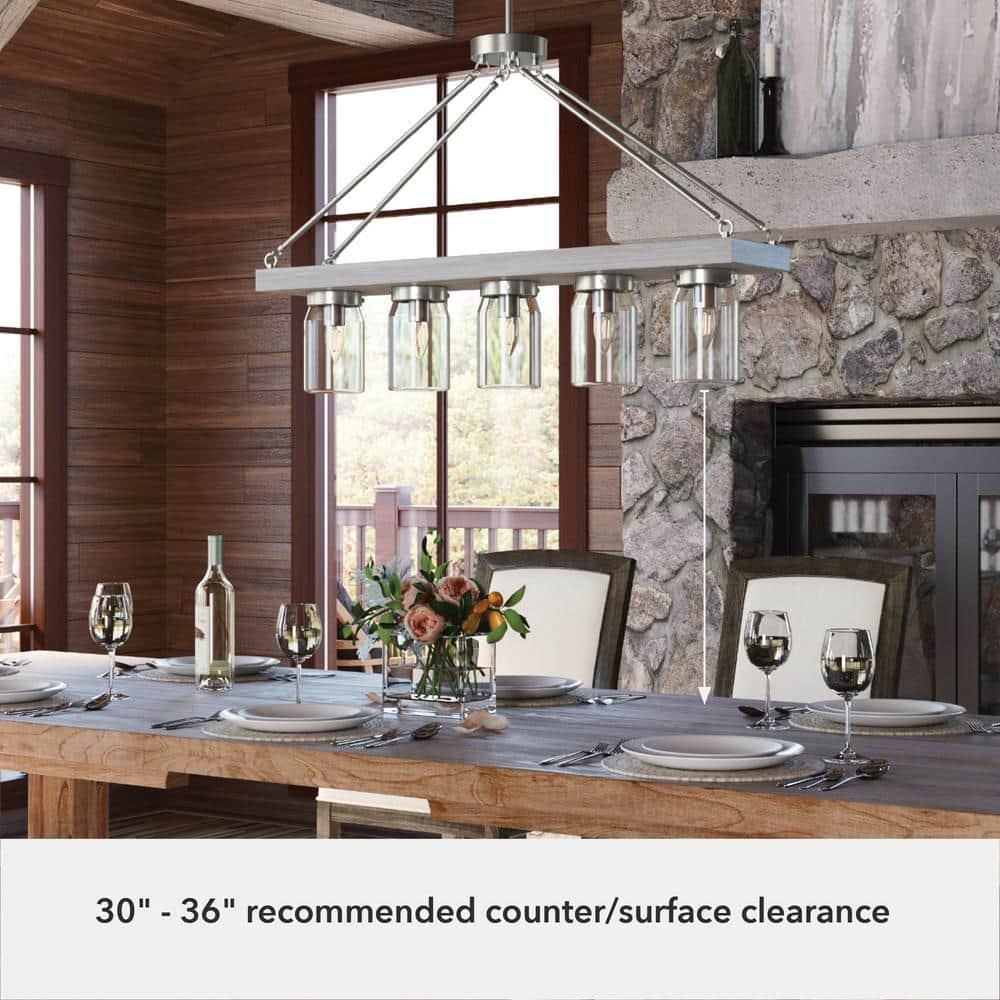 Devon Park 5 - Light Kitchen Island Linear Pendant