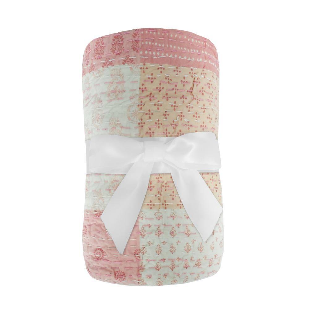 Rajani Home Advika Handmade Kantha Cotton Throw Blanket