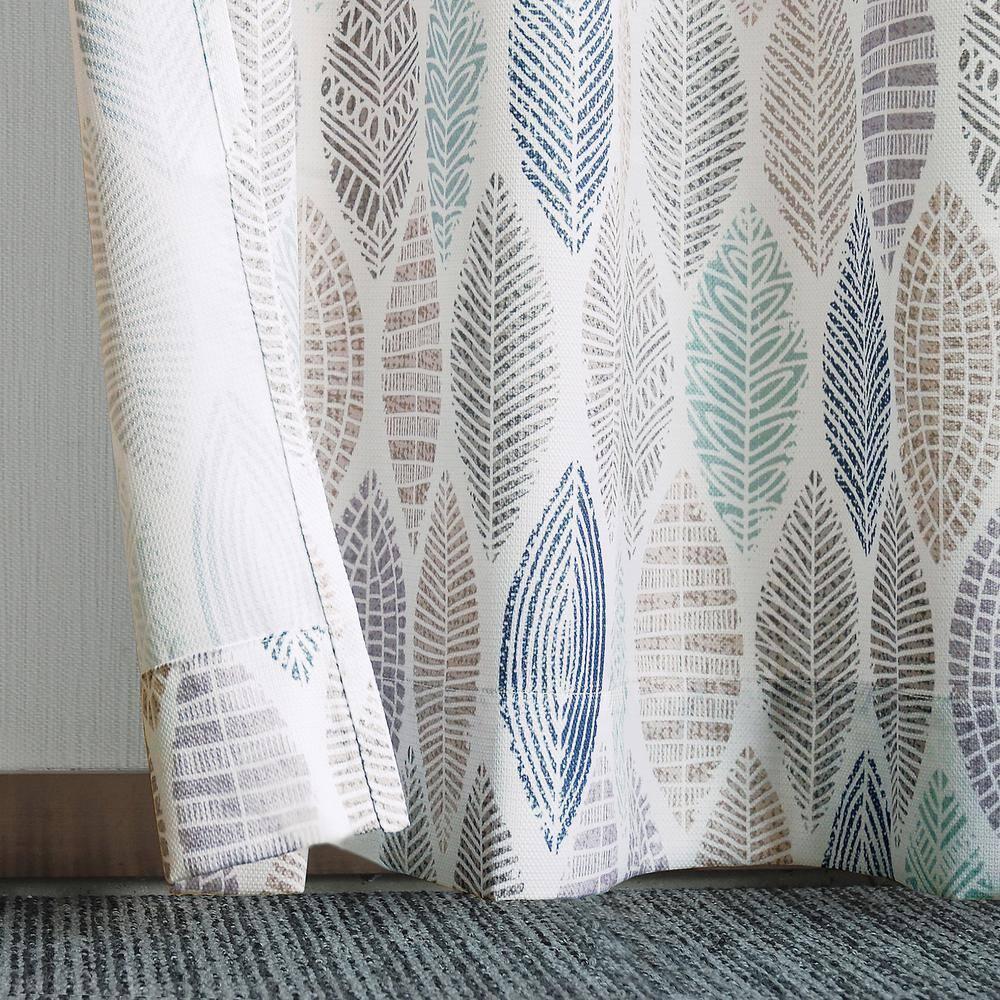 95"x40" Hotaru Leaf Print Semi-Sheer Grommet Curtain Panel - No.918