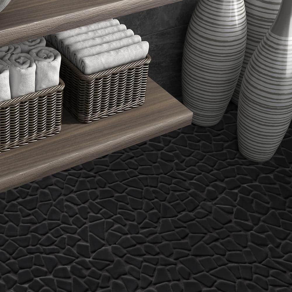 Sunwings 12" x 12" Pebble Recycled Glass Mosaic Floor & Wall Tile