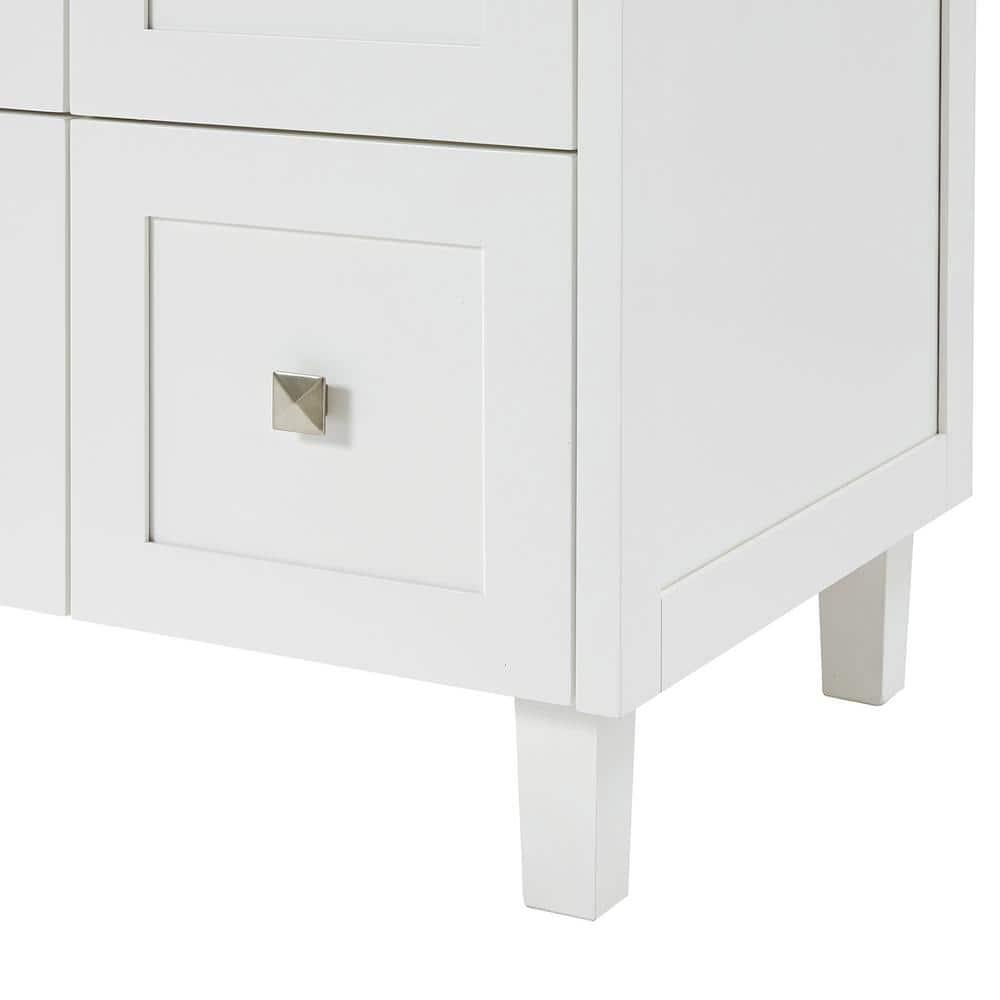 ARIEL Monrow 73 Double Sink Bathroom Vanity with Italian Carrara Marble Top