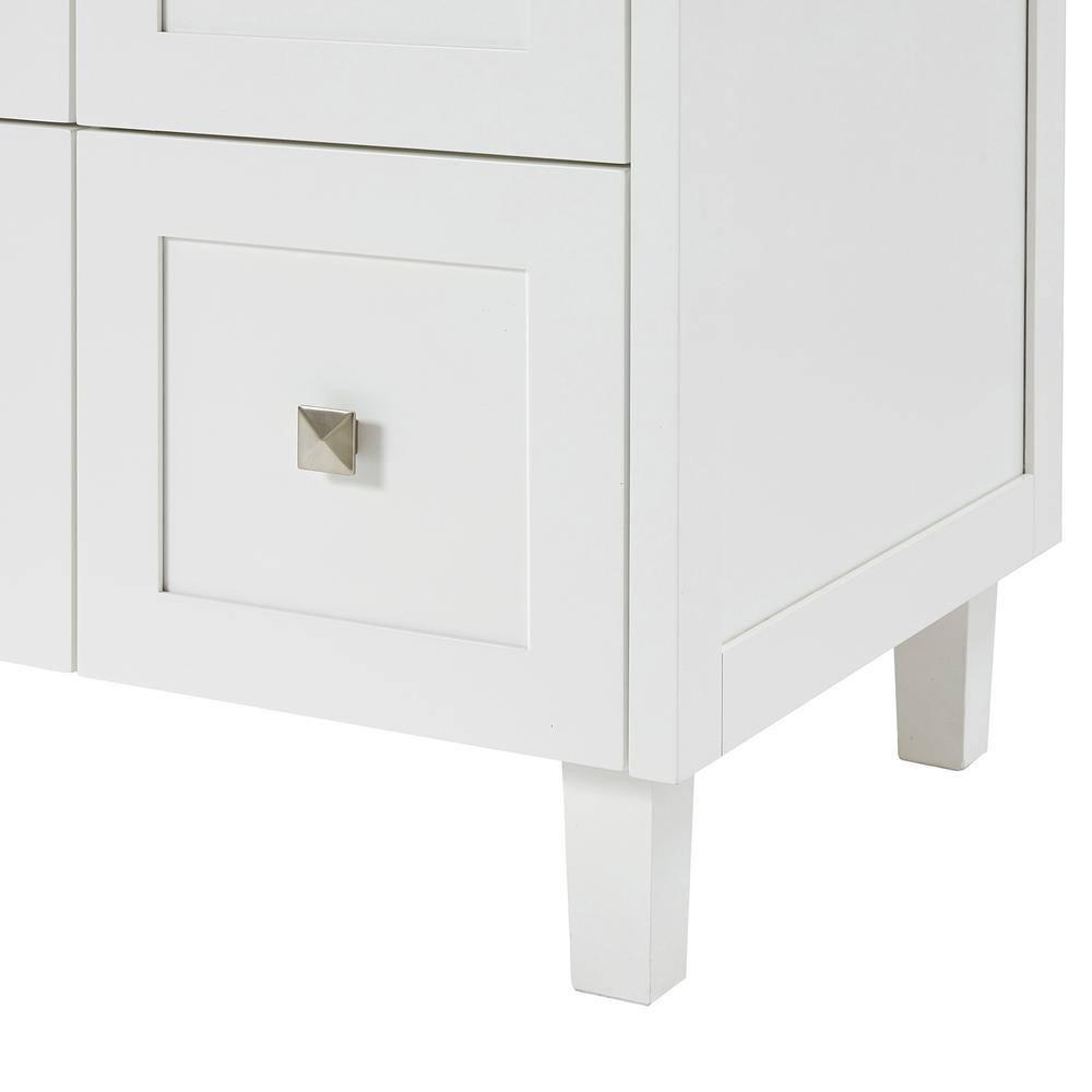 ARIEL Monrow 73 Double Sink Bathroom Vanity with Italian Carrara Marble Top