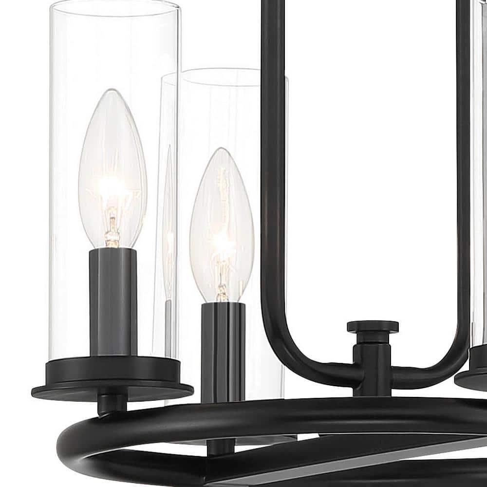 Designers Fountain Hudson Heights 4 Light Matte Black Pendant, D268C-14P-MB