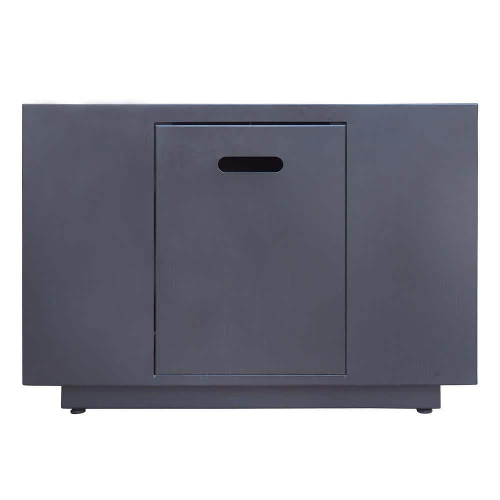 Outdoor Iron 33 Inch Square Fire Pit - 50,000 BTU, Grey