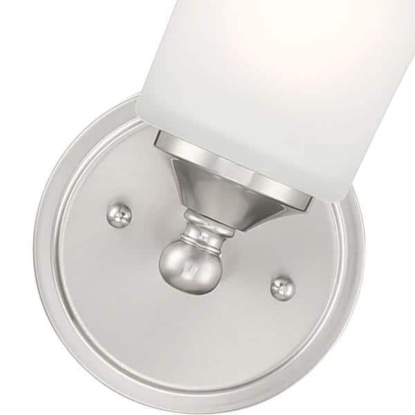 Designers Fountain Bronson 1 Light Brushed Nickel Wall Sconce Light, D278M-WS-BN
