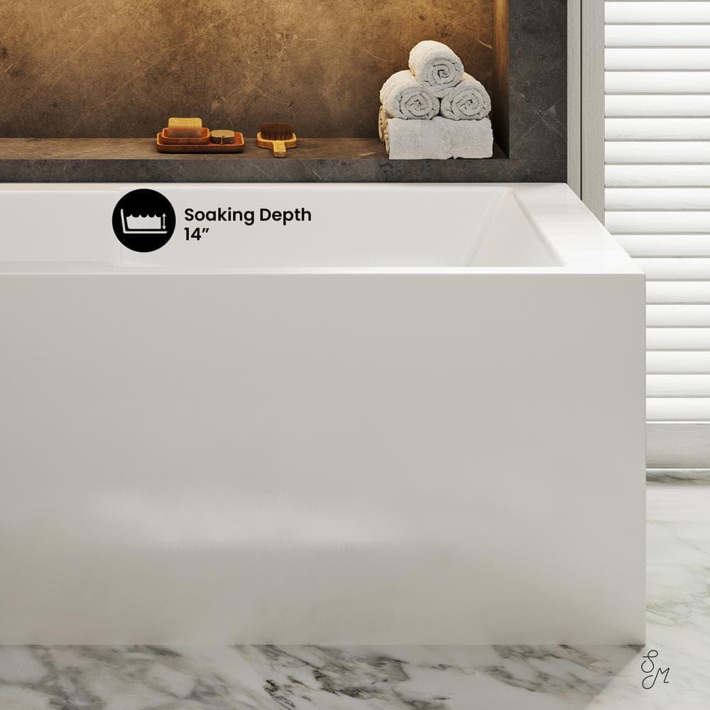 Claire 60" x 32" Alcove Tub with Corner Apron