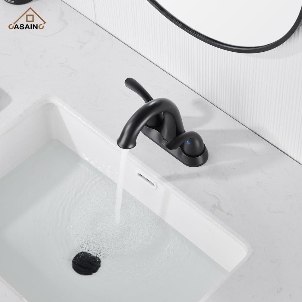 1.2 Flow Centerset Bathroom Sink Faucet with Drain