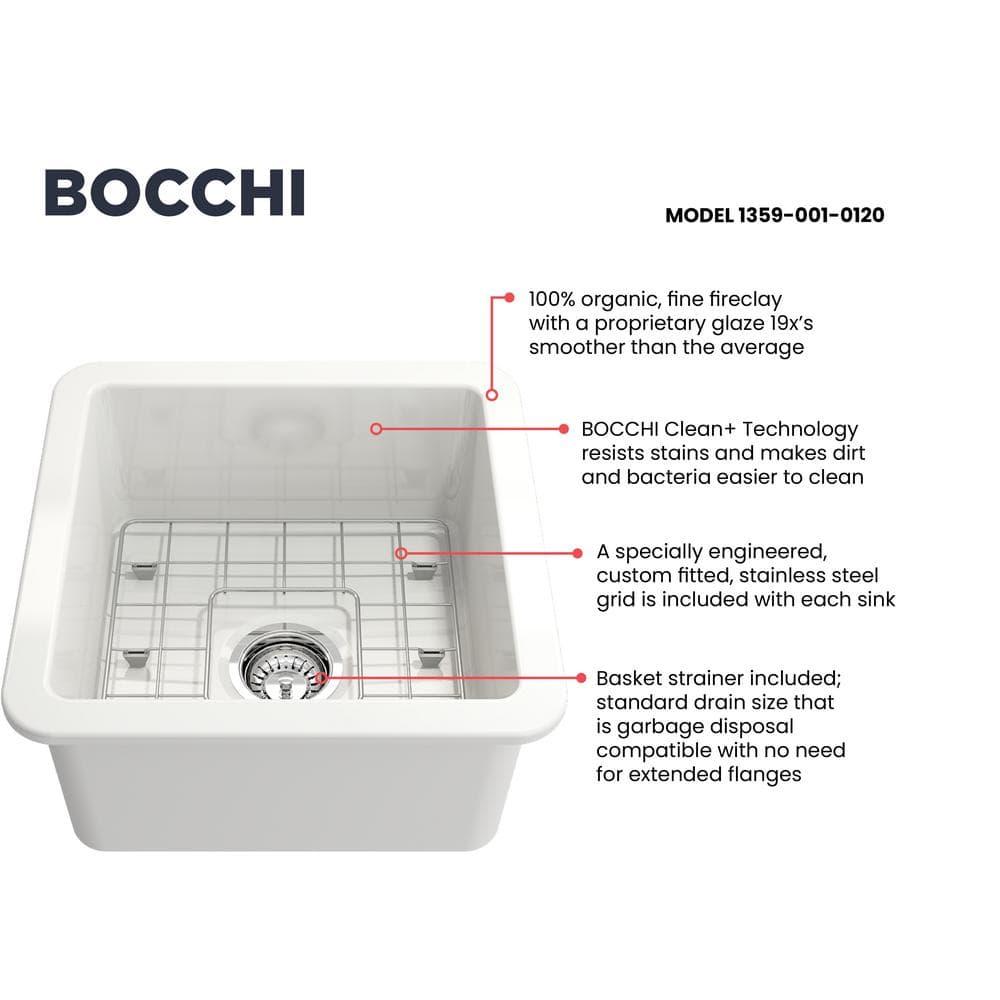 Sotto 18'' L Single Bowl Fireclay Kitchen Sink