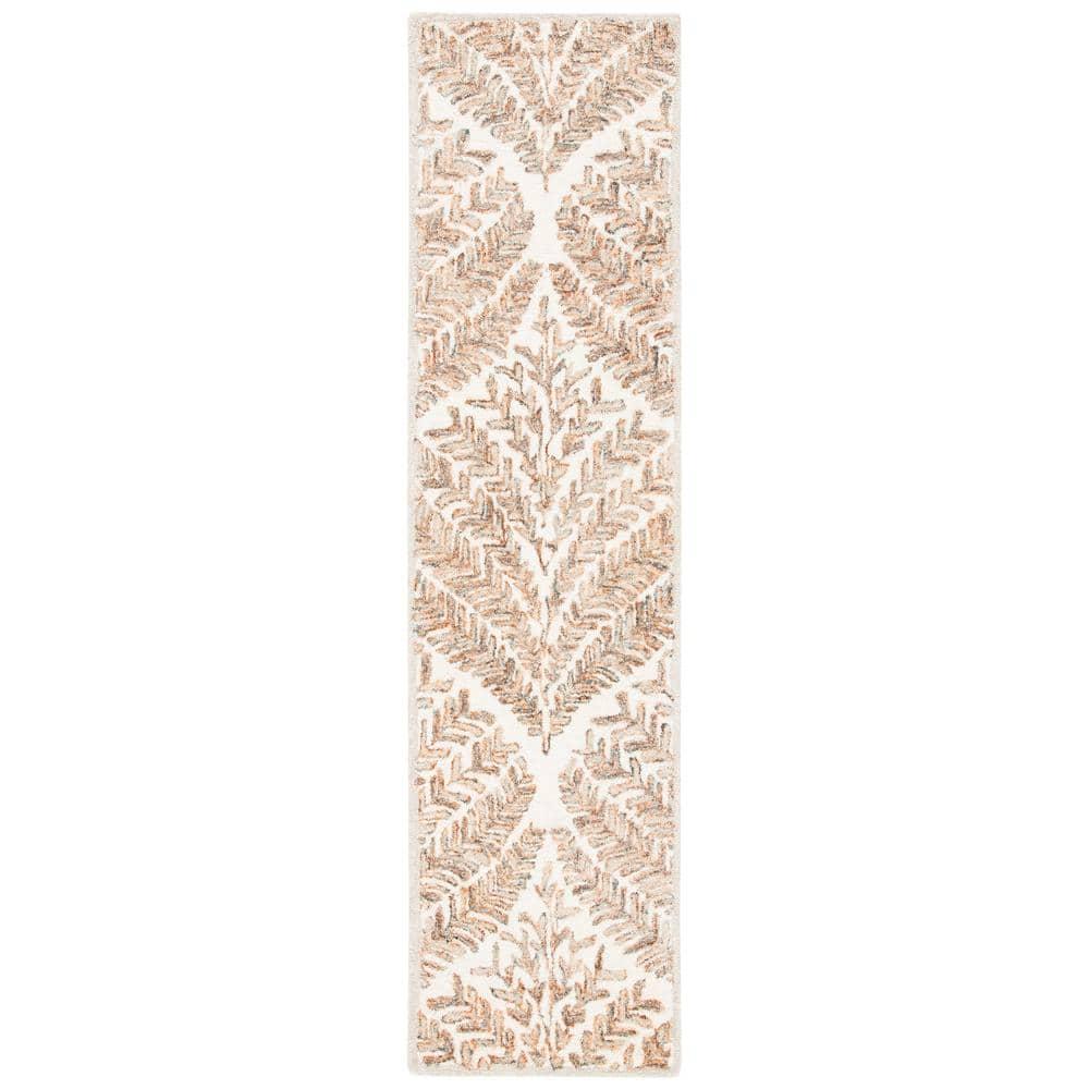 Capri CPR208 Tufted Indoor Runner Rug - Ivory/Brown - 2'3"x7' - Safavieh