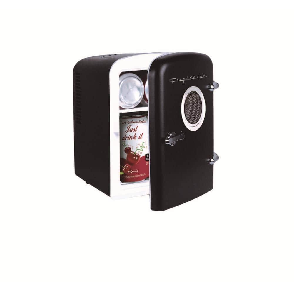 Frigidaire, 6 Can/4L Mini Personal Retro Fridge Cooler, EFMIS229, Black