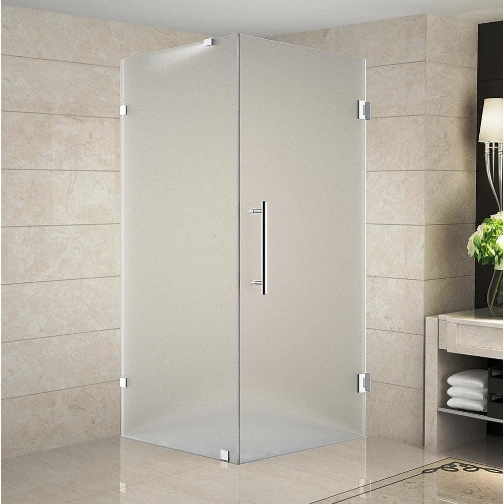 Aquadica 38" x 72" Square Hinged Shower Enclosure