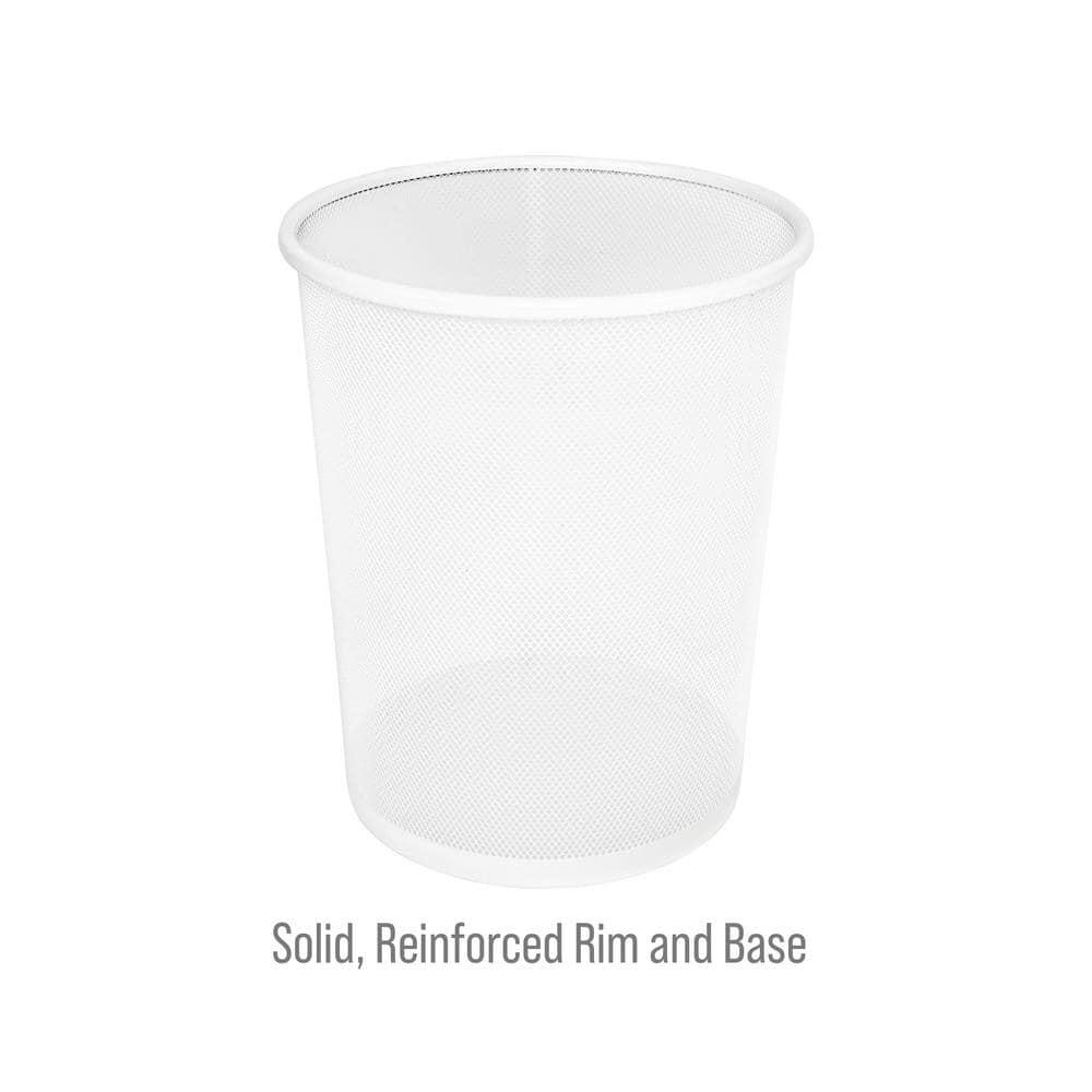 Seville Classics Mesh Trash Can, Waste Paper Basket, Round (Set of 2)