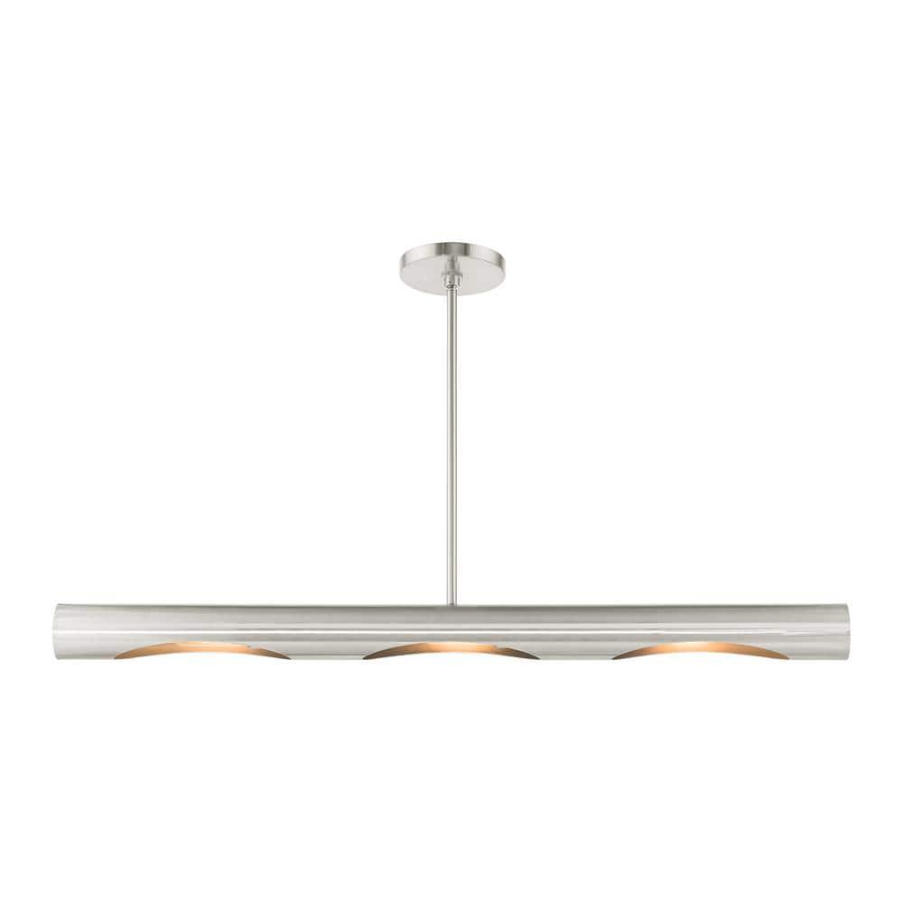 Livex Lighting Novato 3 - Light Chandelier in  Brushed Nickel