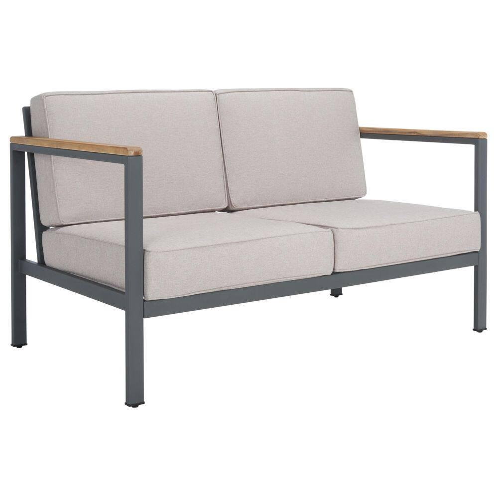 Chicopee 4 Pc Living Set - Indoor/Outdoor - PAT7725 - Natural/Light Grey - Safavieh