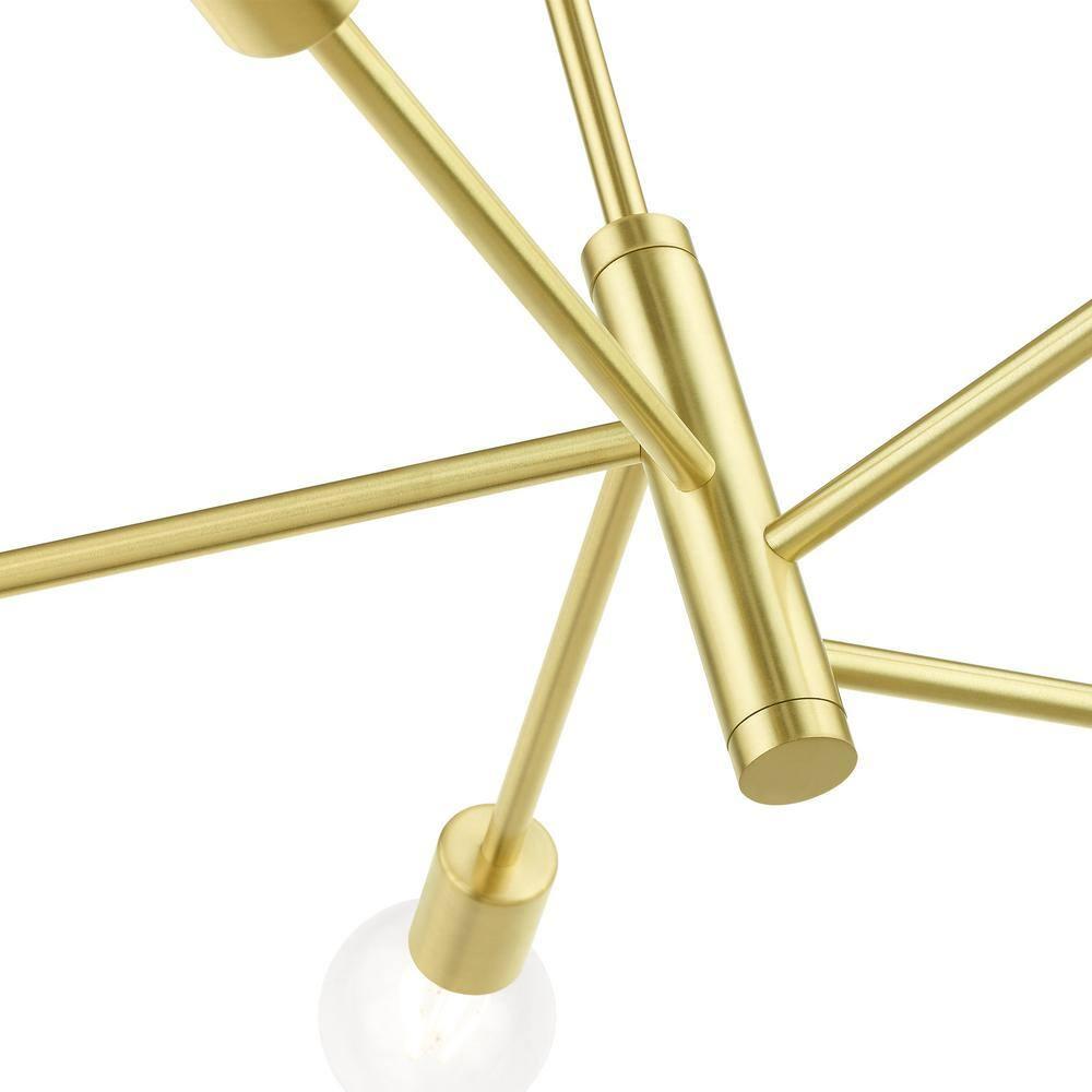 Livex Lighting Bannister 5 - Light Chandelier in  Satin Brass