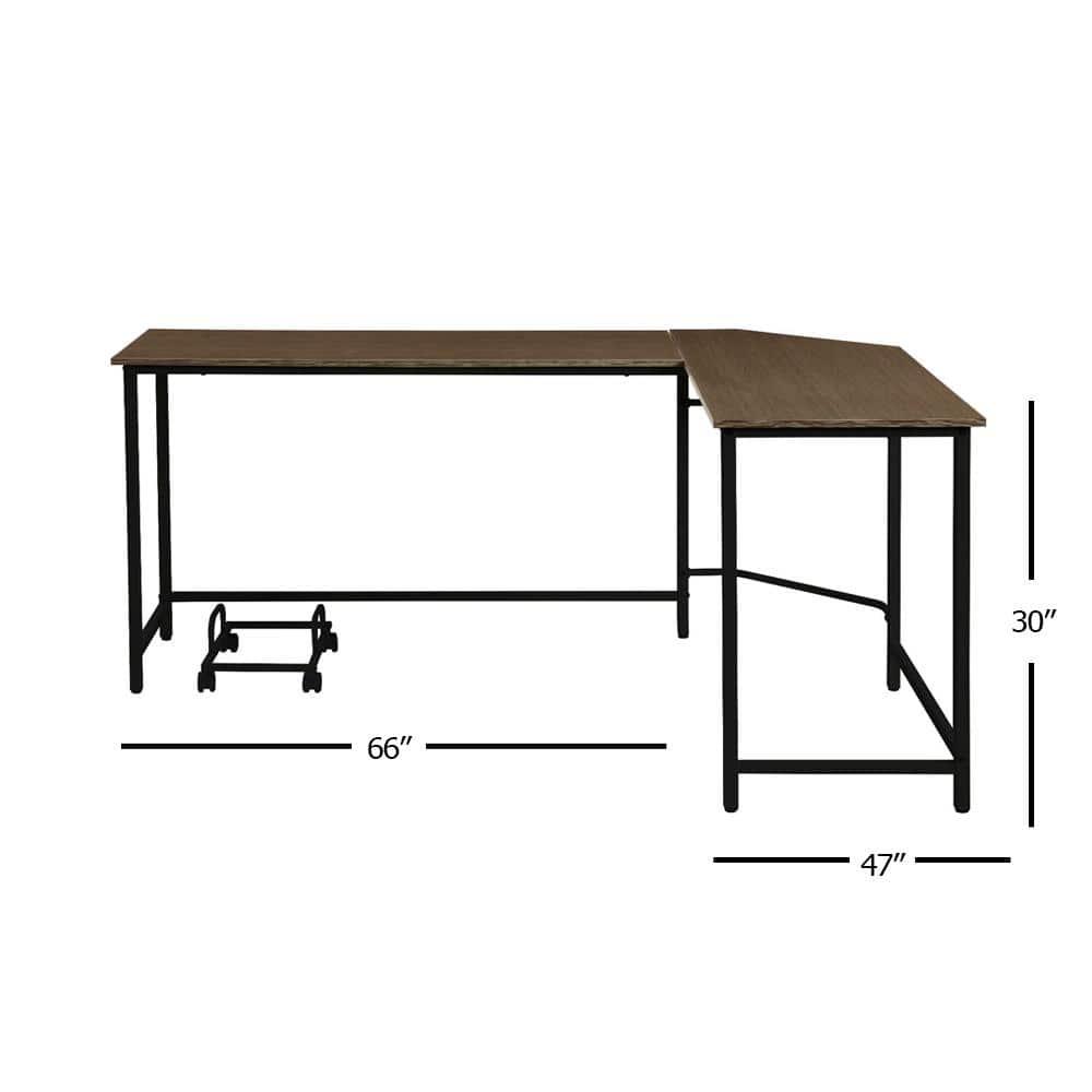 Acme Furniture 66" Dazenus Desk Black/Oak Finish
