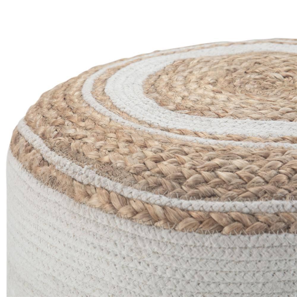 Simpli Home Serena Upholstered Pouf