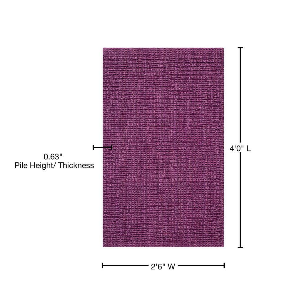 Natural Fiber NF447 Hand Woven Indoor Accent Rug - Purple - 2'6"x4' - Safavieh.