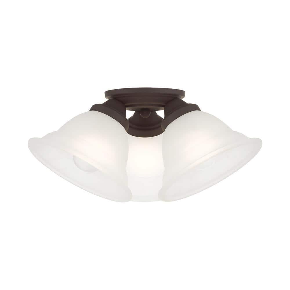 Livex Lighting Wynnewood 3 - Light Flush Mount in  Bronze