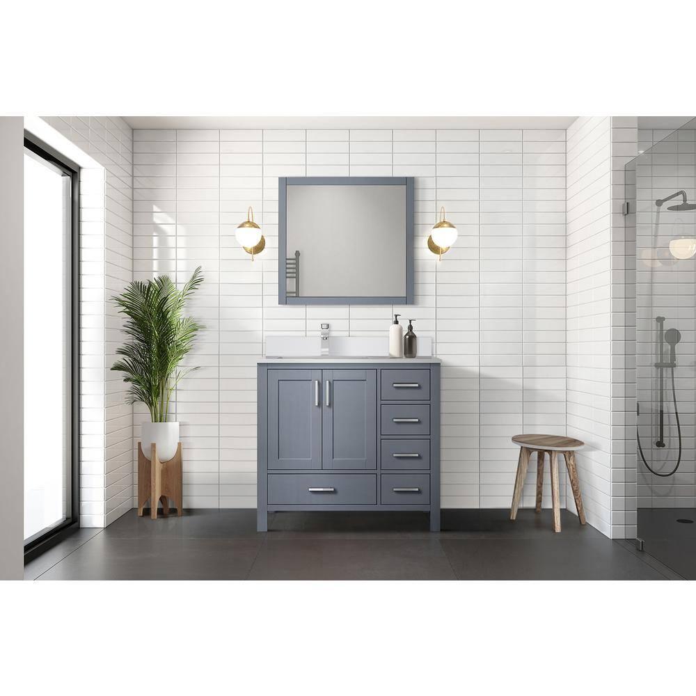 Lexora Jacques 36 in. W x 22 in. D Left Offset Bath Vanity and Top