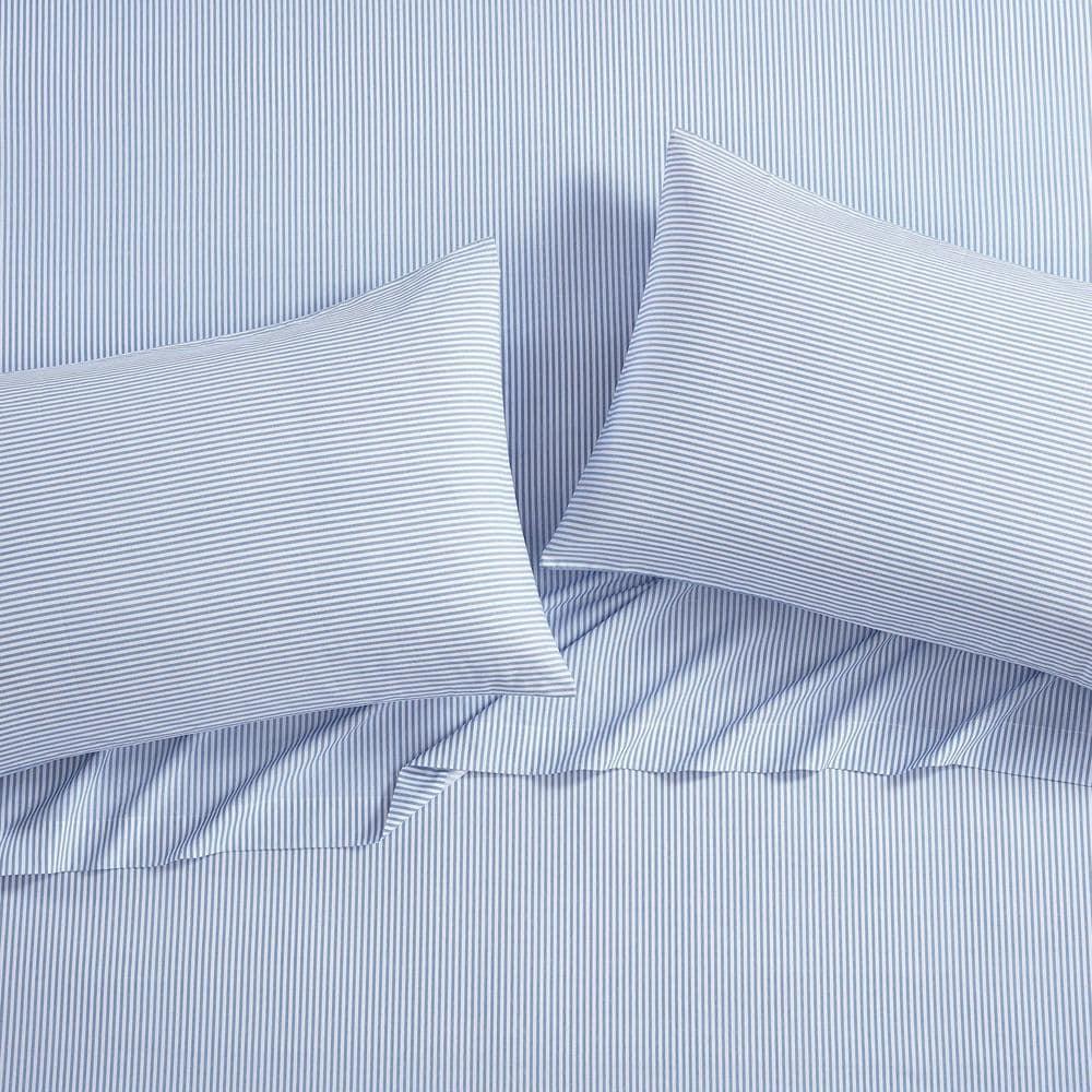 Oxford 200 Thread Count Striped 100% Cotton Percale Sheet Set