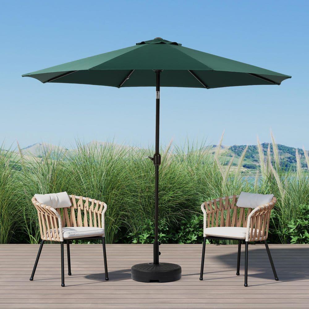 Westin Outdoor 9 Ft Patio Market Umbrella with Tilt & Crank, Dark Green