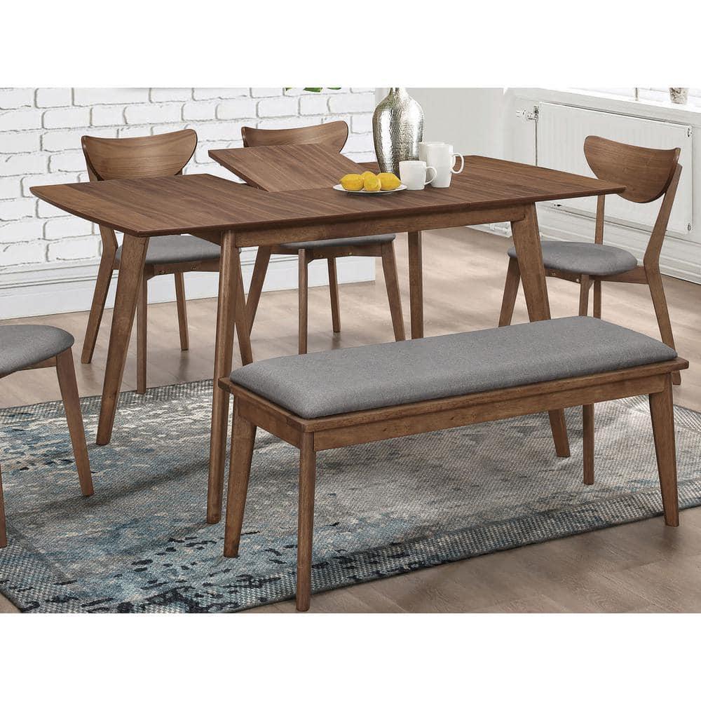 Coaster Furniture Coaster Furniture Alfredo Extension Leaf Dining Table Natural Walnut