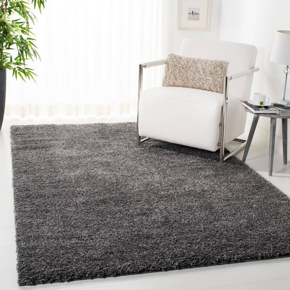 August Shag 900 AUG900 Power Loomed Indoor Area Rug - Grey - 4'x6' - Safavieh
