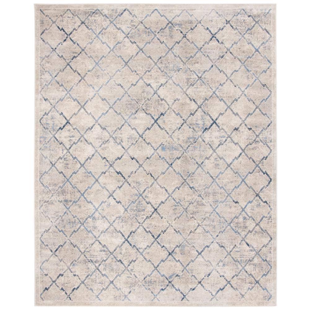 SAFAVIEH Brentwood Celandine Geometric Area Rug, 12' x 18', Light Grey/Blue