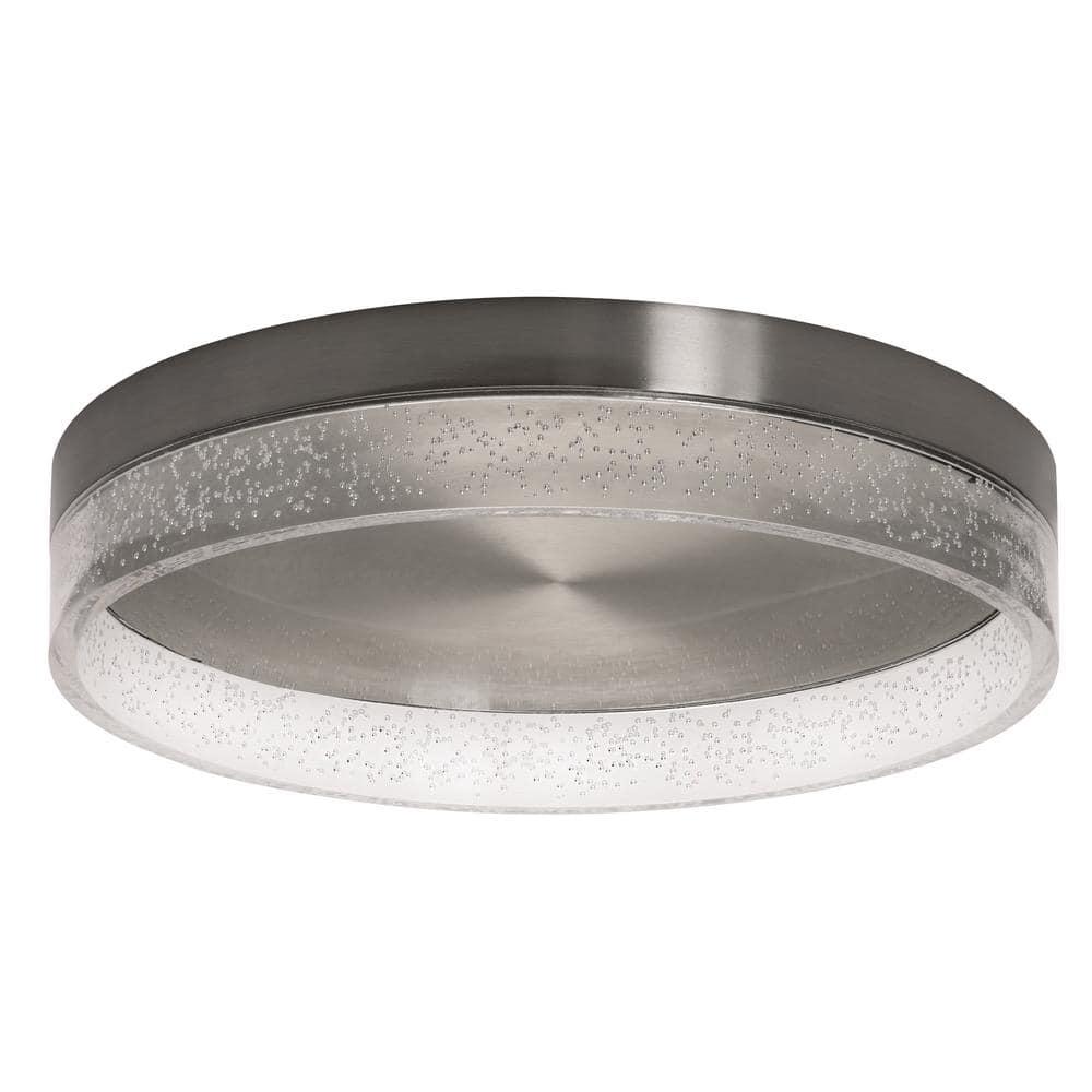 AFX  Maggie LED Flush Mount 34 Satin Nickel Large 16 inch Nickel 13 to 24 Inches