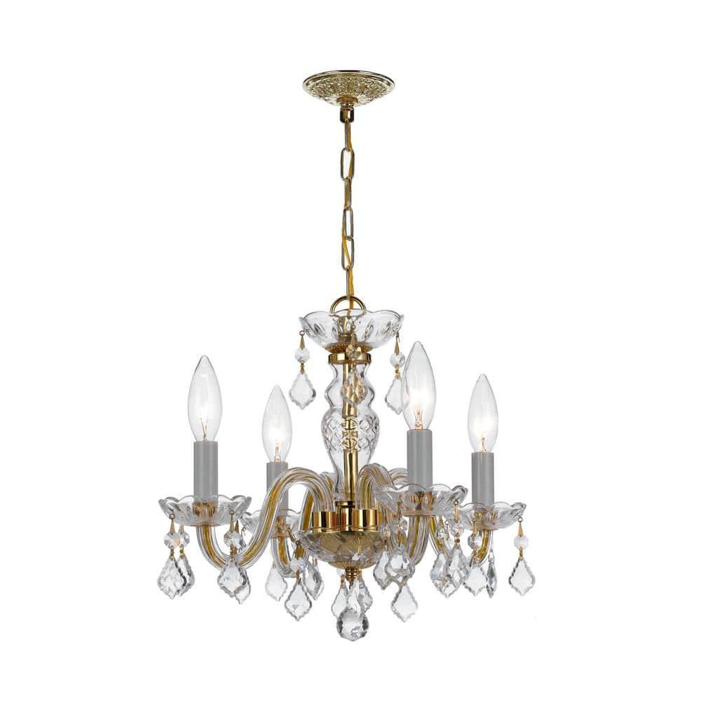 Crystorama Lighting - Crystal - Four Light Mini Chandelier in Traditional and