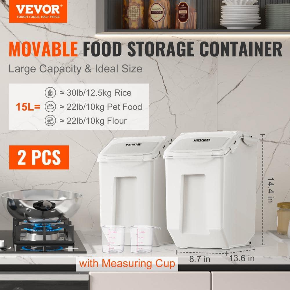 VEVOR VEVOR Rectangle PP Food Storage Container with Lid (Set of 2)
