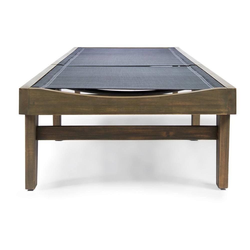 Gracie Oaks Outdoor Patio Chaise Lounge with Cushion