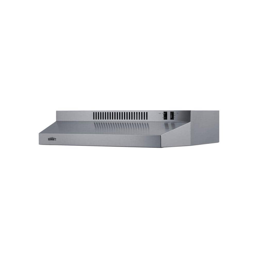 Summit Appliance 24" Stainless Steel 140 CFM Convertible Under Cabinet Range Hood with Charcoal Filter