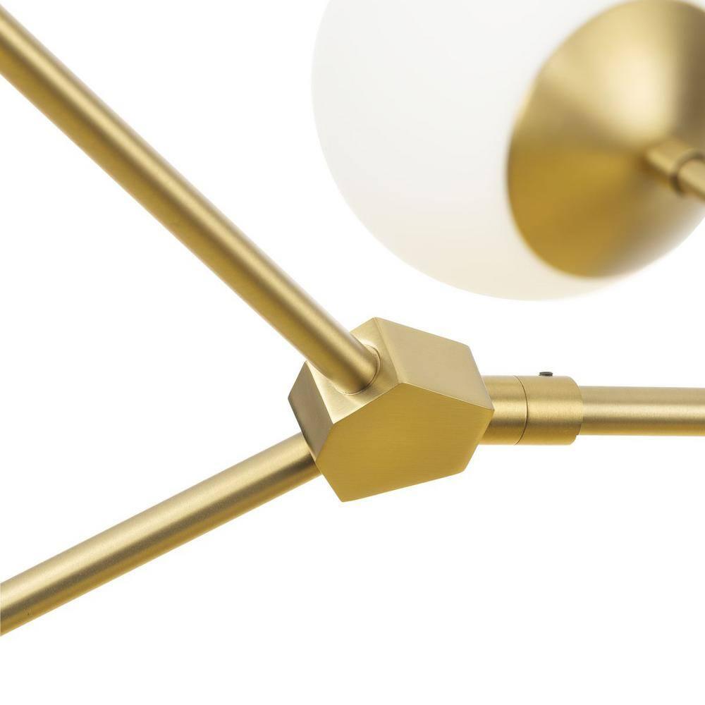 Progress Lighting Haas 6-Light Chandelier, Brushed Bronze, Opal Glass Globes, Design Series