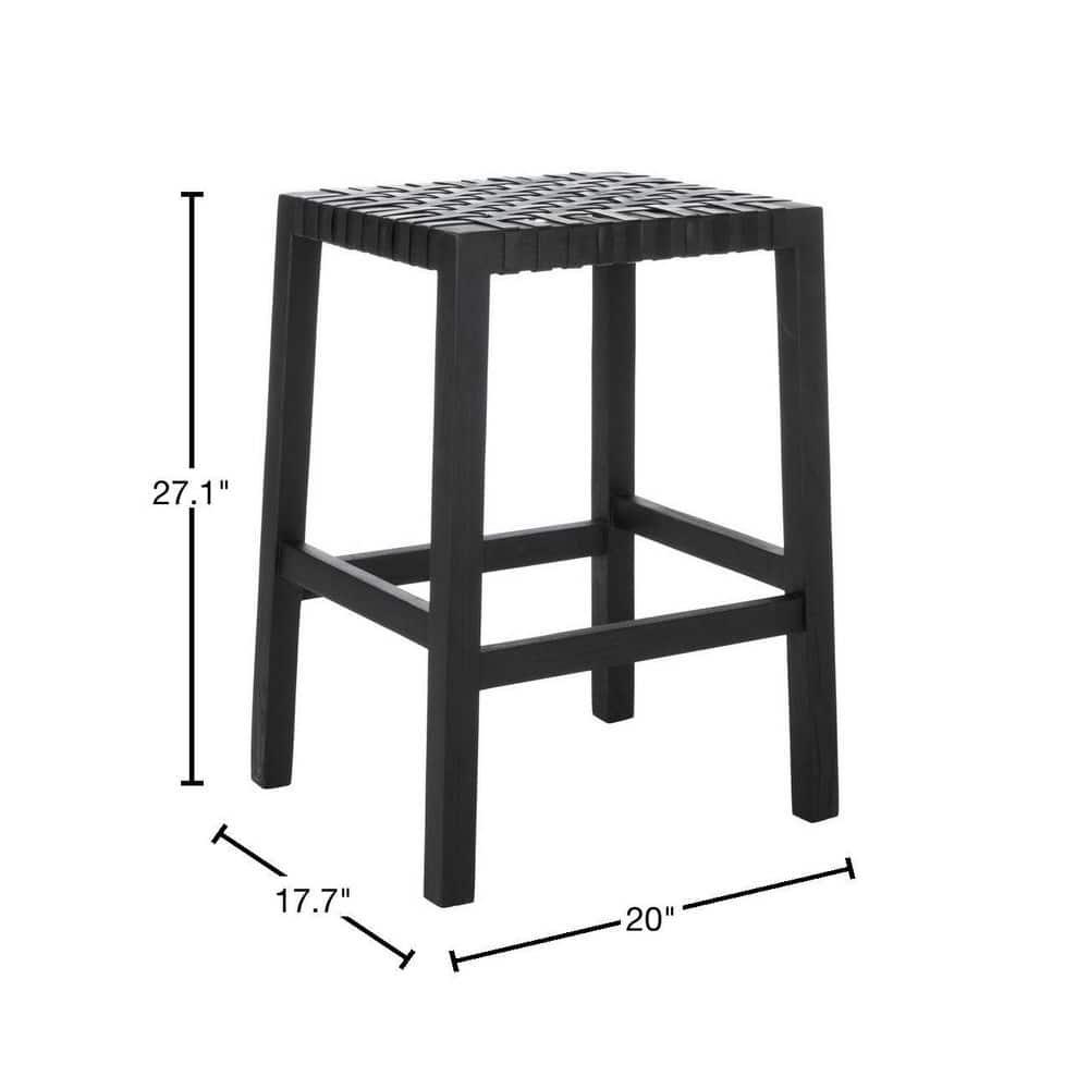 Capri Counter Stool - BST1009 - Black/Black - Safavieh