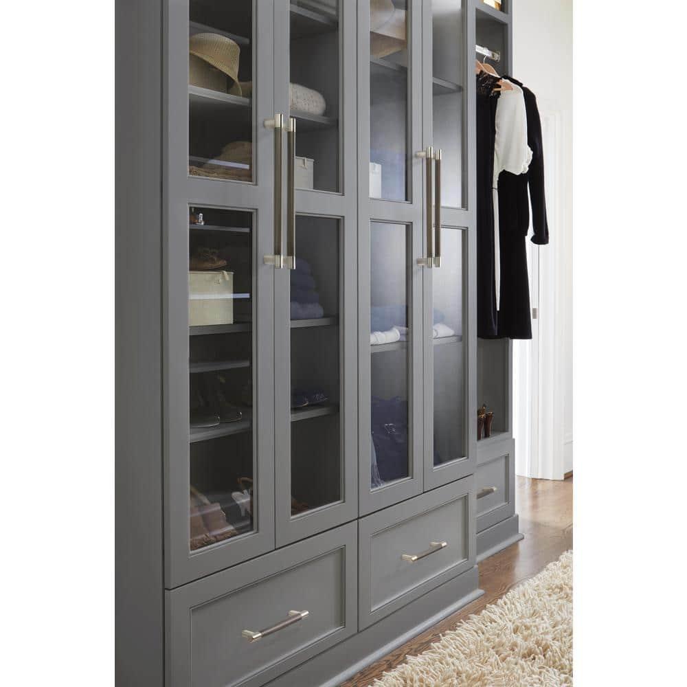 Amerock Esquire 10-1/16 inch (256mm) Center-to-Center Satin Nickel/Oil-Rubbed Bronze Cabinet Pull