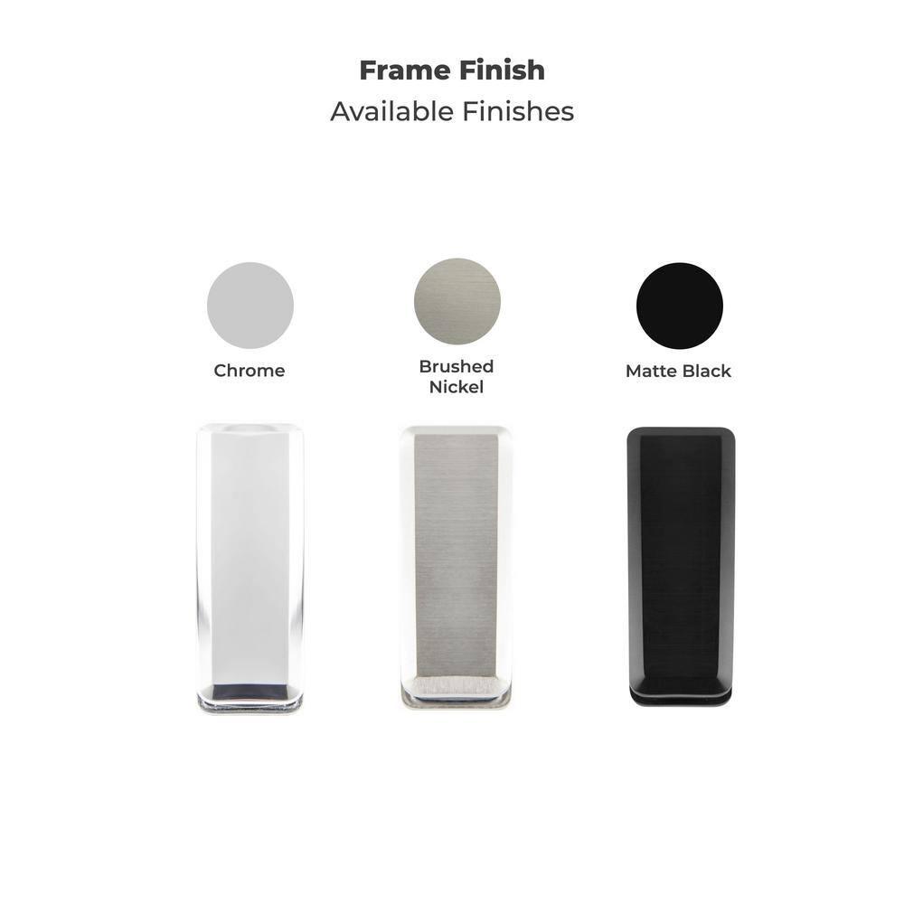 44" - 48" W 70" H Double Sliding Semi-Frameless Shower Door