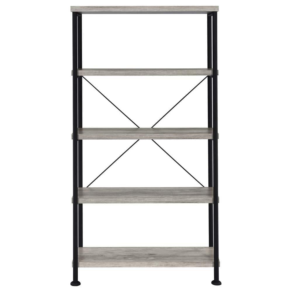 63" Analiese 4 Shelf Bookcase Gray Driftwood - Coaster
