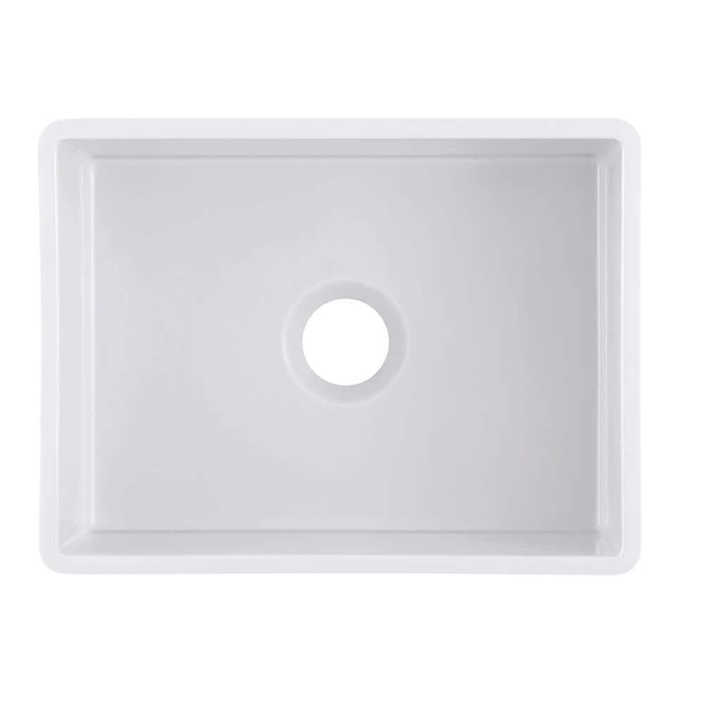 Floretta 24" L x 18" W Farmhouse Kitchen Sink With Grid and Strainer