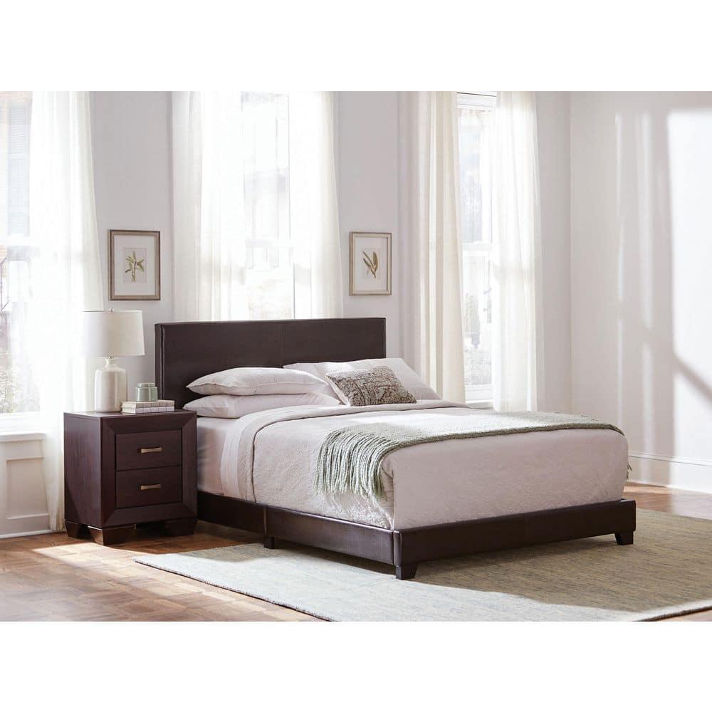 Coaster Company Dorian Upholstered Full Bed, Brown