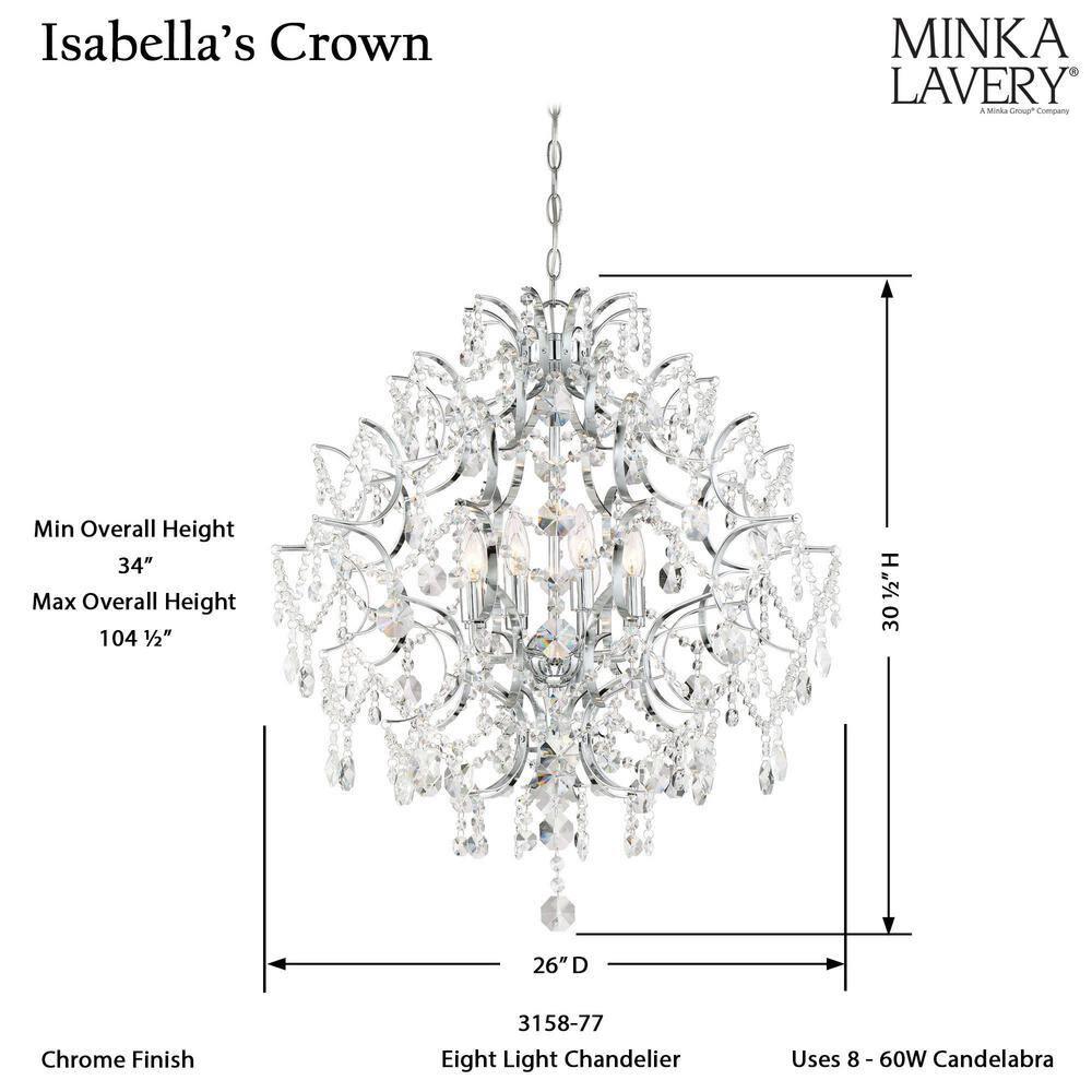 Minka Lavery Isabella's Crown 8 - Light Dimmable Chandelier