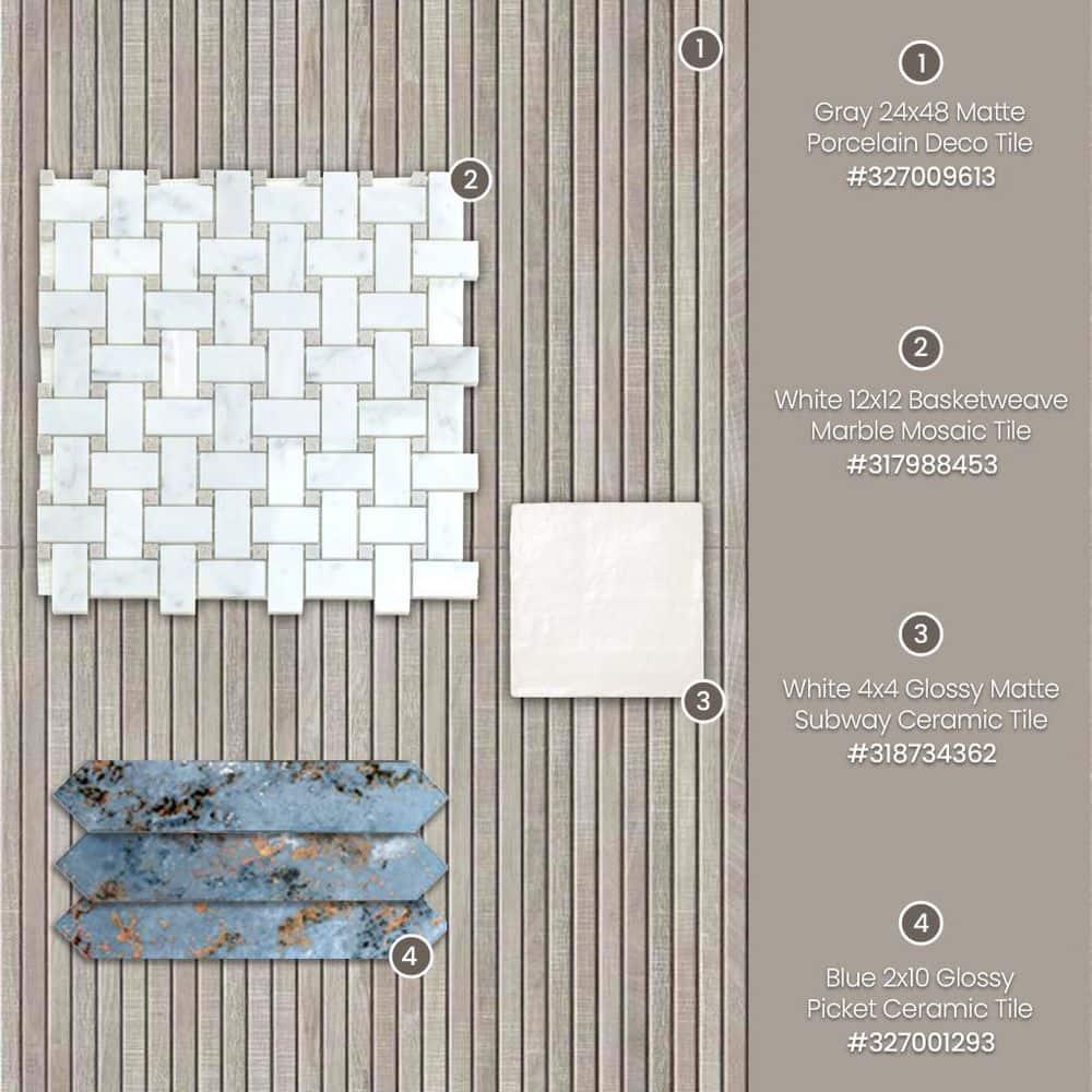 Apollo Tile Bois Ribbon 23.77" x 47.25" Matte Natural Porcelain Deco Wall and Floor Tile 15.49 sqft/case 2-pack