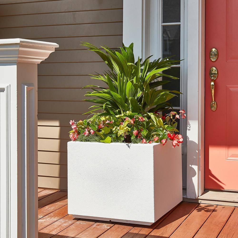 Monterrey Square 23 in. x 23 in. Sandstone Granite Composite Window Boxes & Troughs