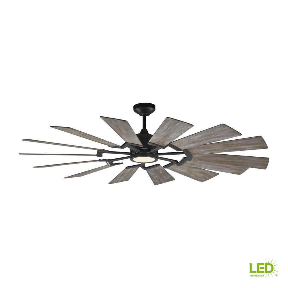 Monte Carlo Prairie Prairie 62" 14 Blade Indoor / Outdoor Dc Ceiling Fan - Grey